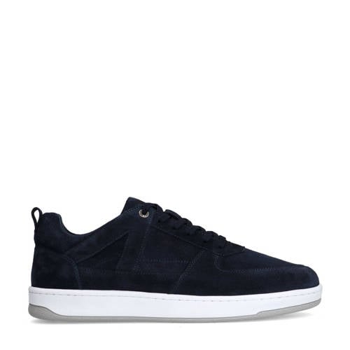 Manfield suède sneakers donkerblauw afbeelding
