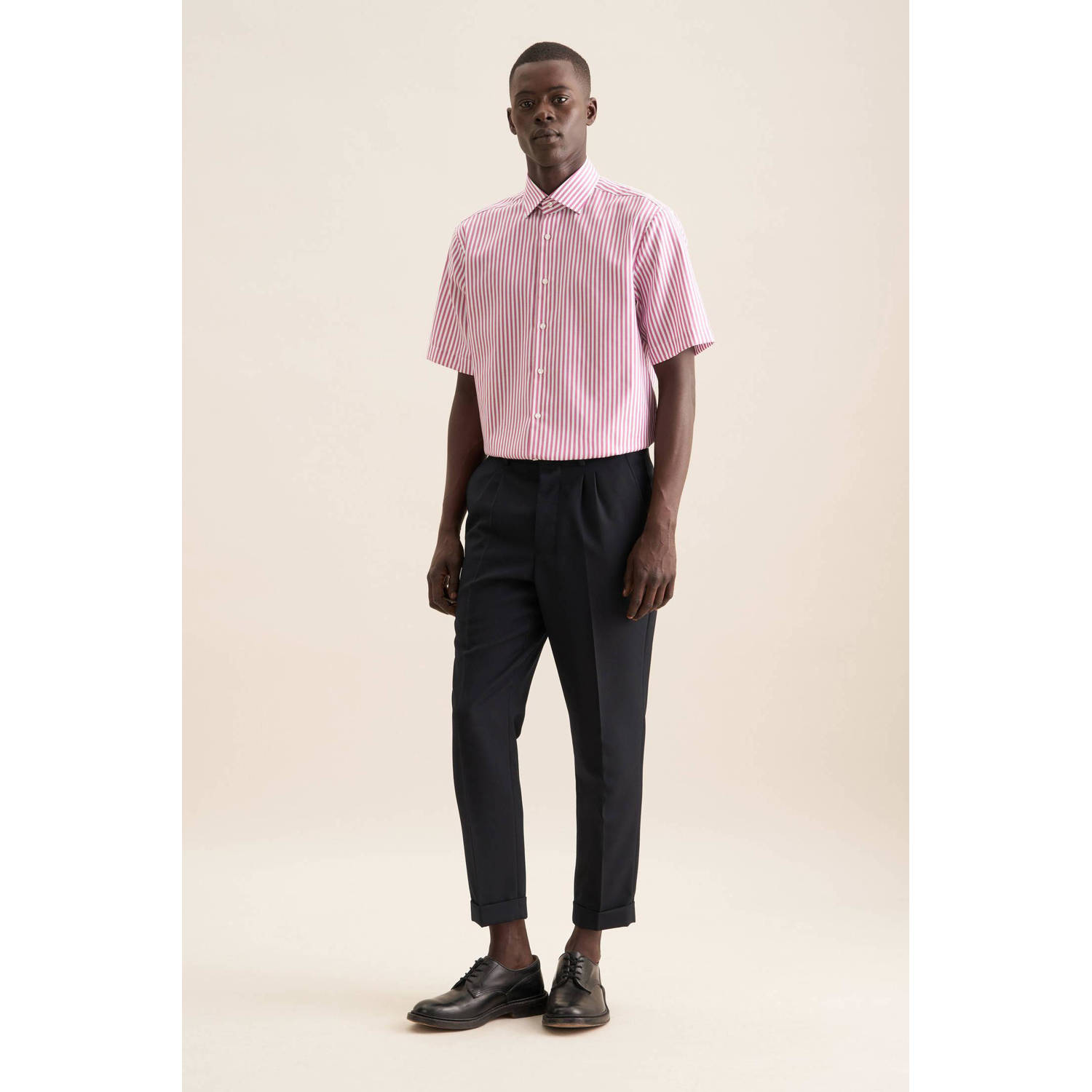 Seidensticker casual overhemd roze