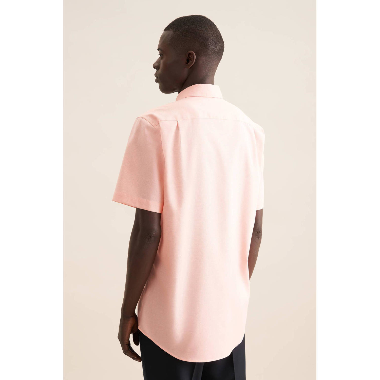 Seidensticker casual overhemd zalm