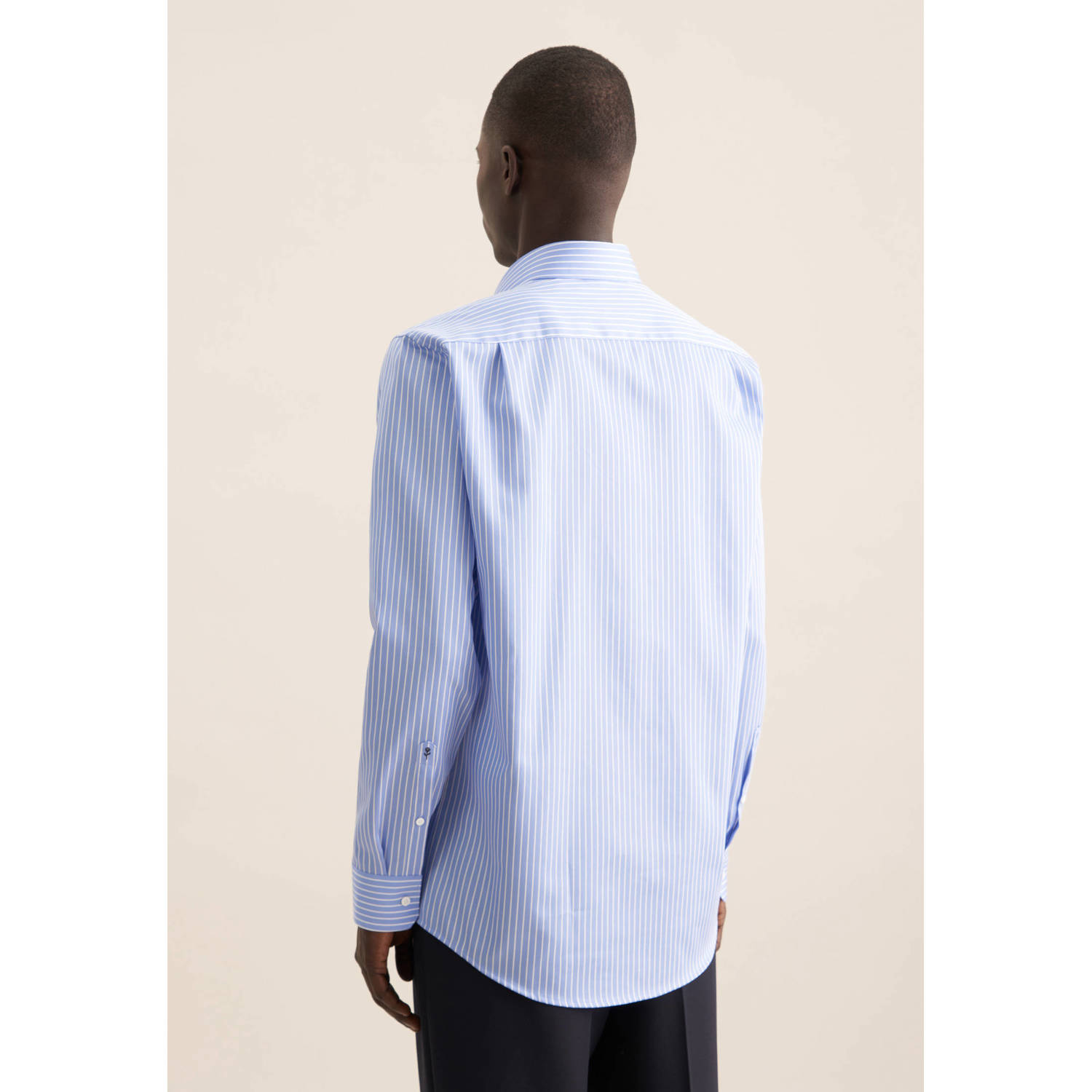 Seidensticker casual overhemd blauw