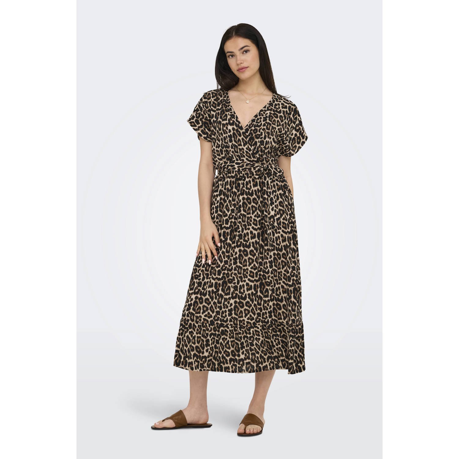 ONLY zomerjurk zwart panterprint