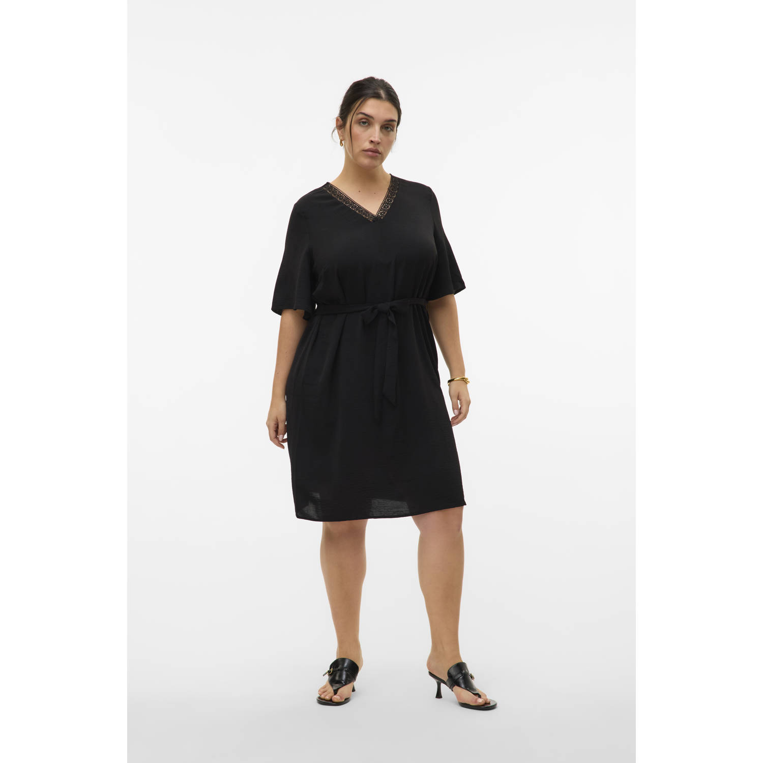 VERO MODA CURVE korte jurk zwart