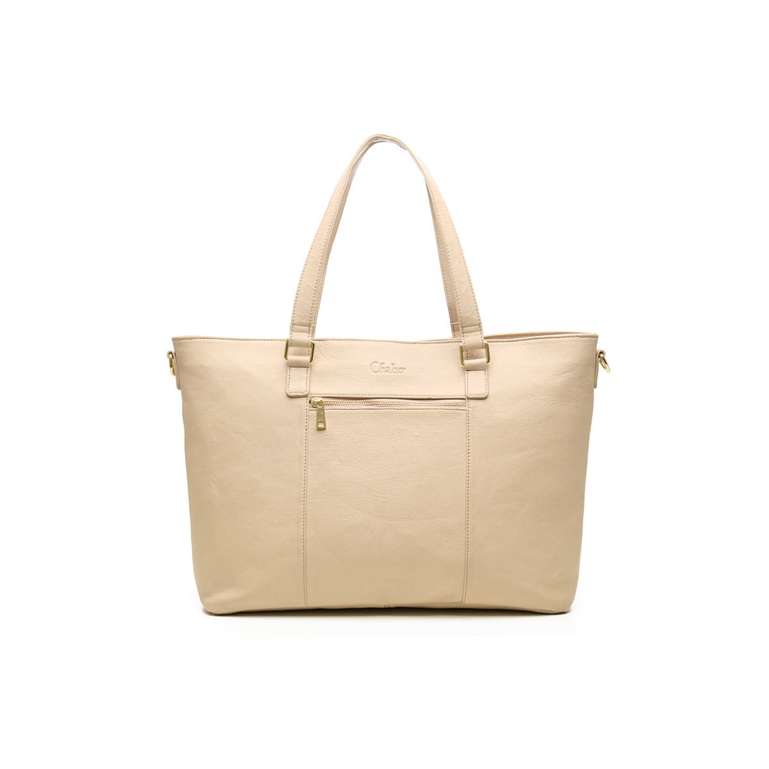 Chabo Bags leren shopper Business Bag ecru