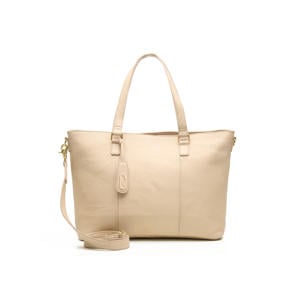 leren shopper Business Bag ecru