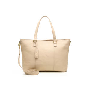 leren shopper Business Bag ecru