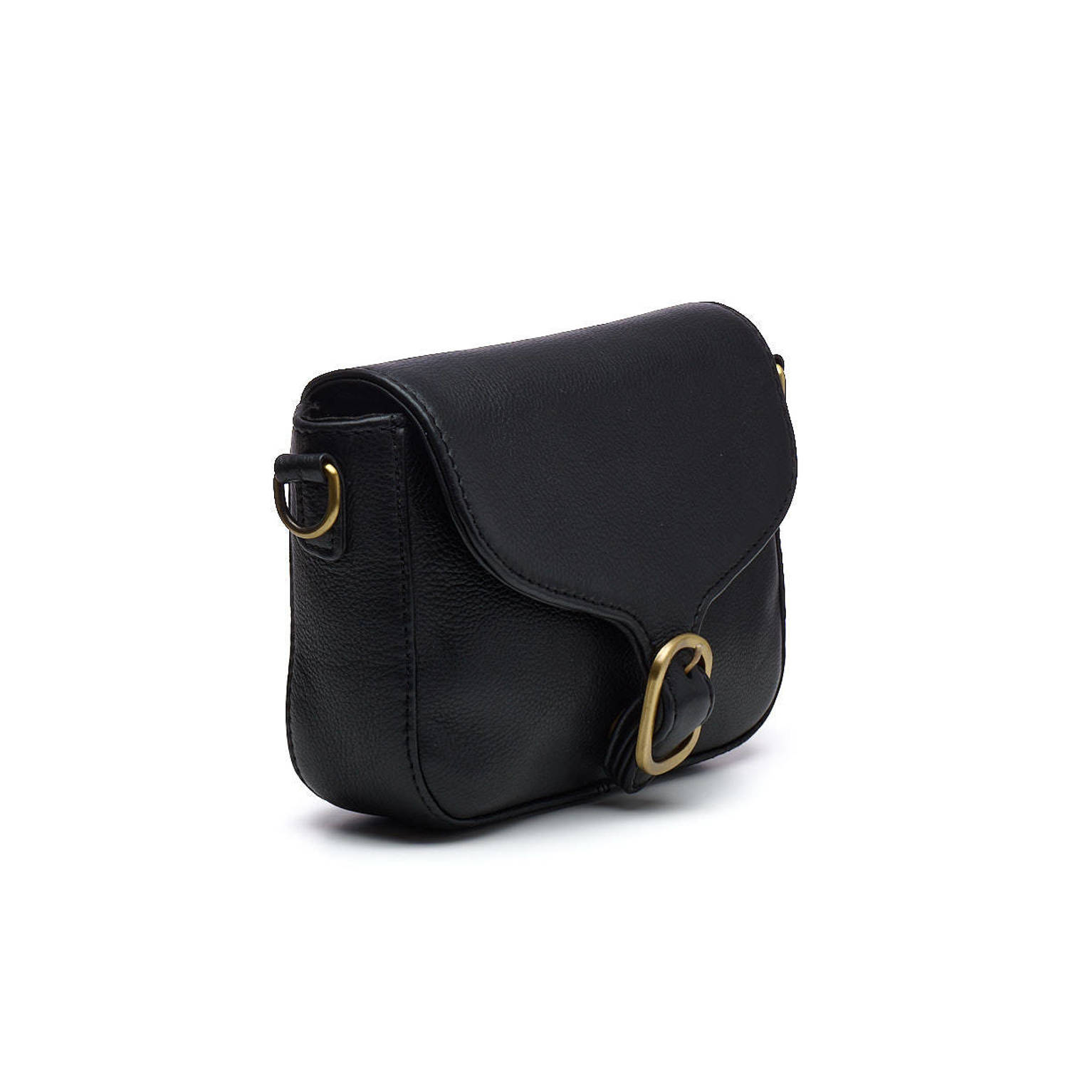 Chabo Bags leren crossbody tas Pisa zwart