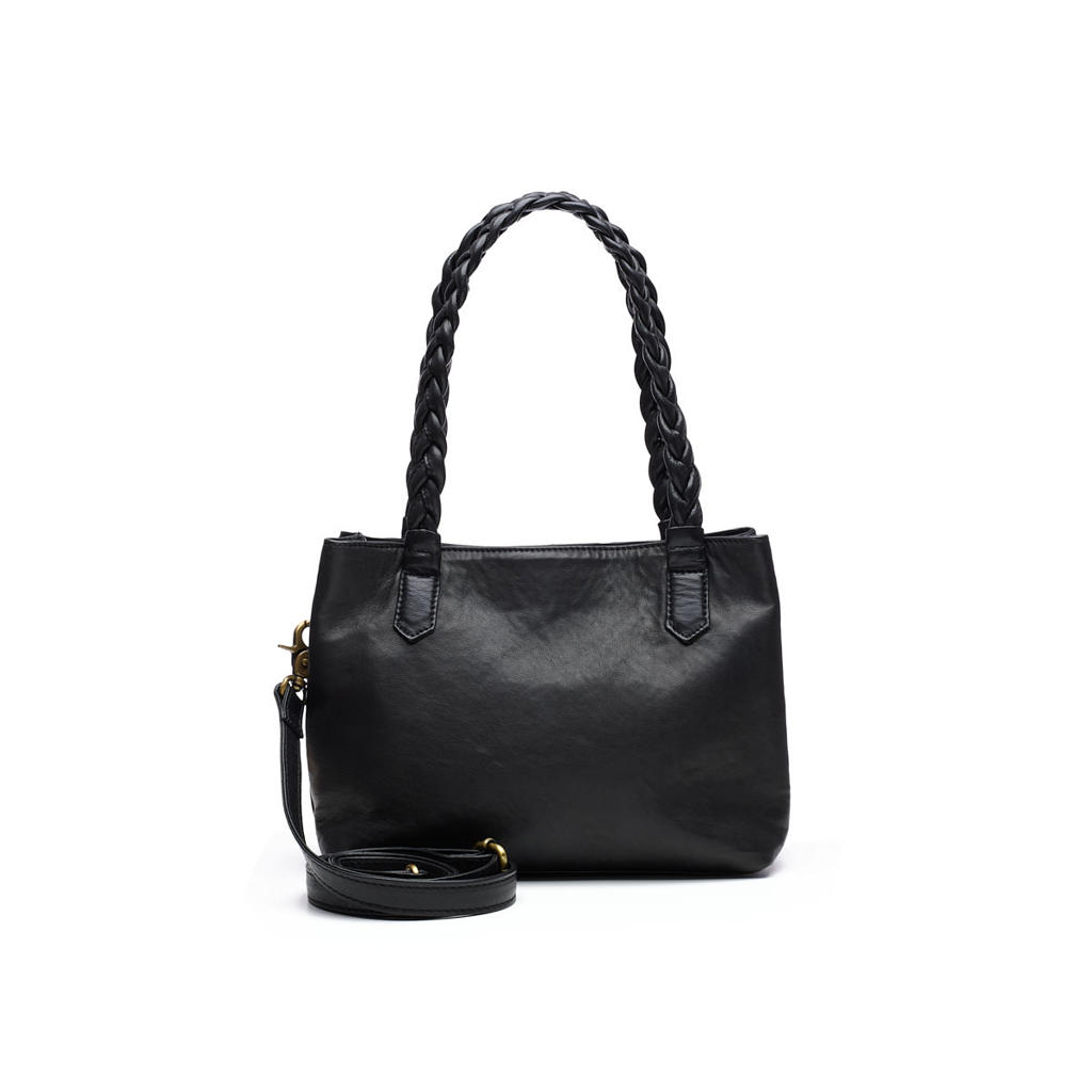 Chabo Bags leren schoudertas Olivia zwart
