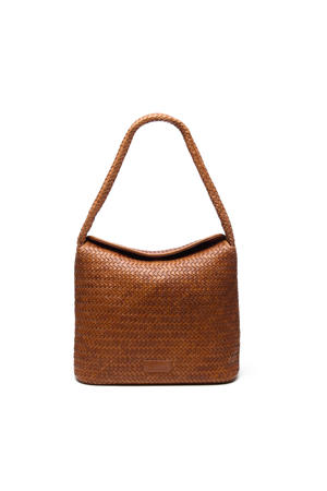 leren schoudertas Pretty Pepper Big cognac
