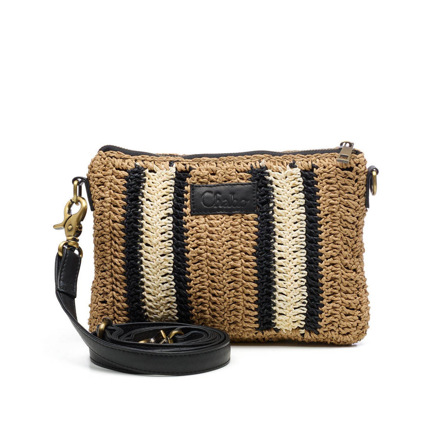 Chabo Bags crossbody tas Raffia Cross Salina naturel