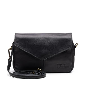 leren crossbody tas Rio Romy Plain zwart