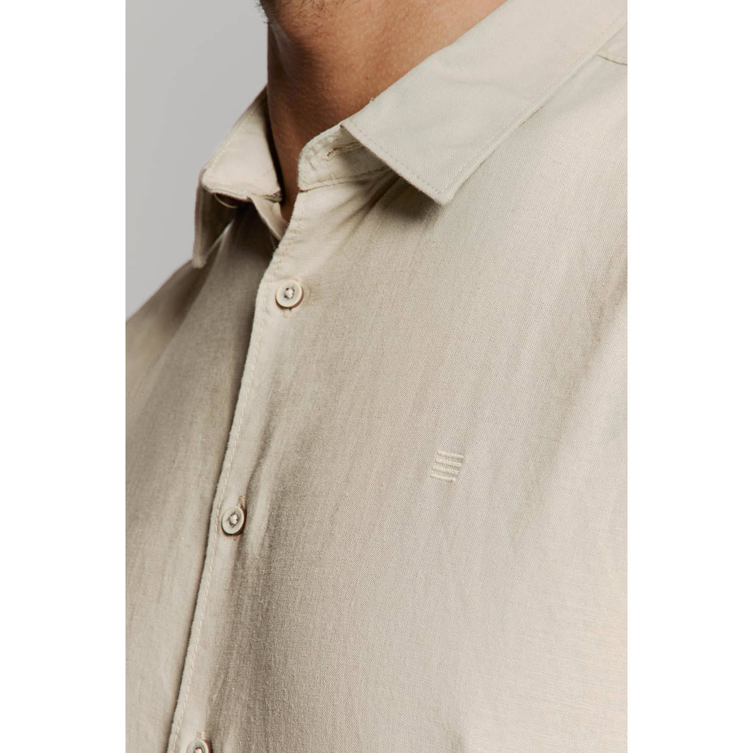 No Excess linnen casual overhemd ecru
