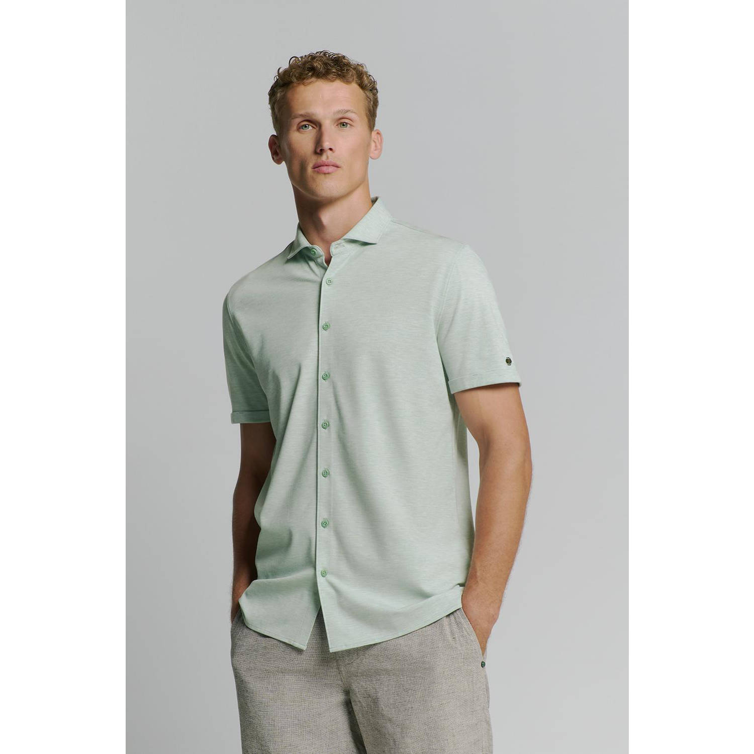No Excess casual overhemd mintgroen