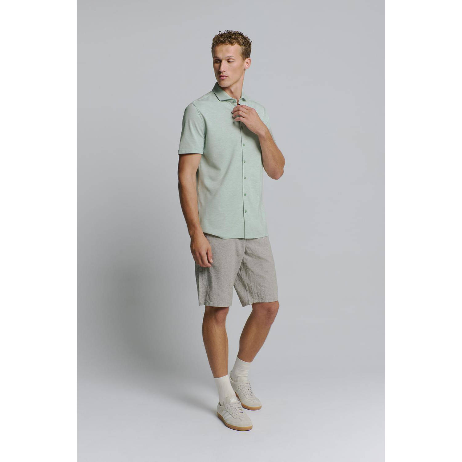 No Excess casual overhemd mintgroen