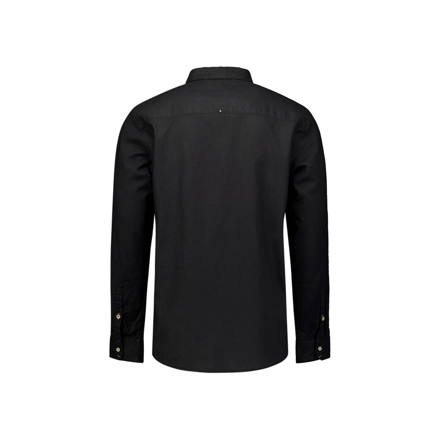 No Excess linnen casual overhemd zwart