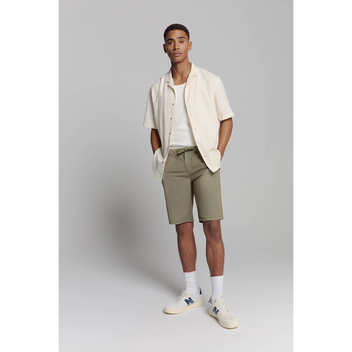 No Excess regular chino short groen