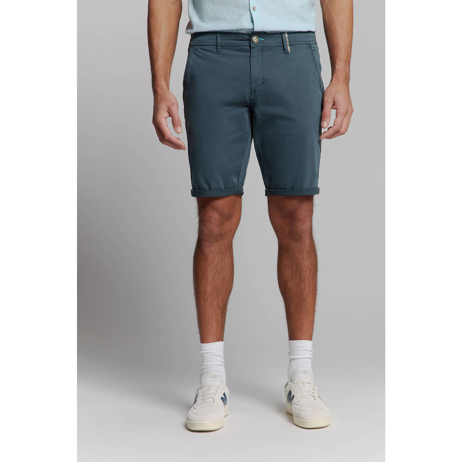No Excess regular chino short donkerblauw