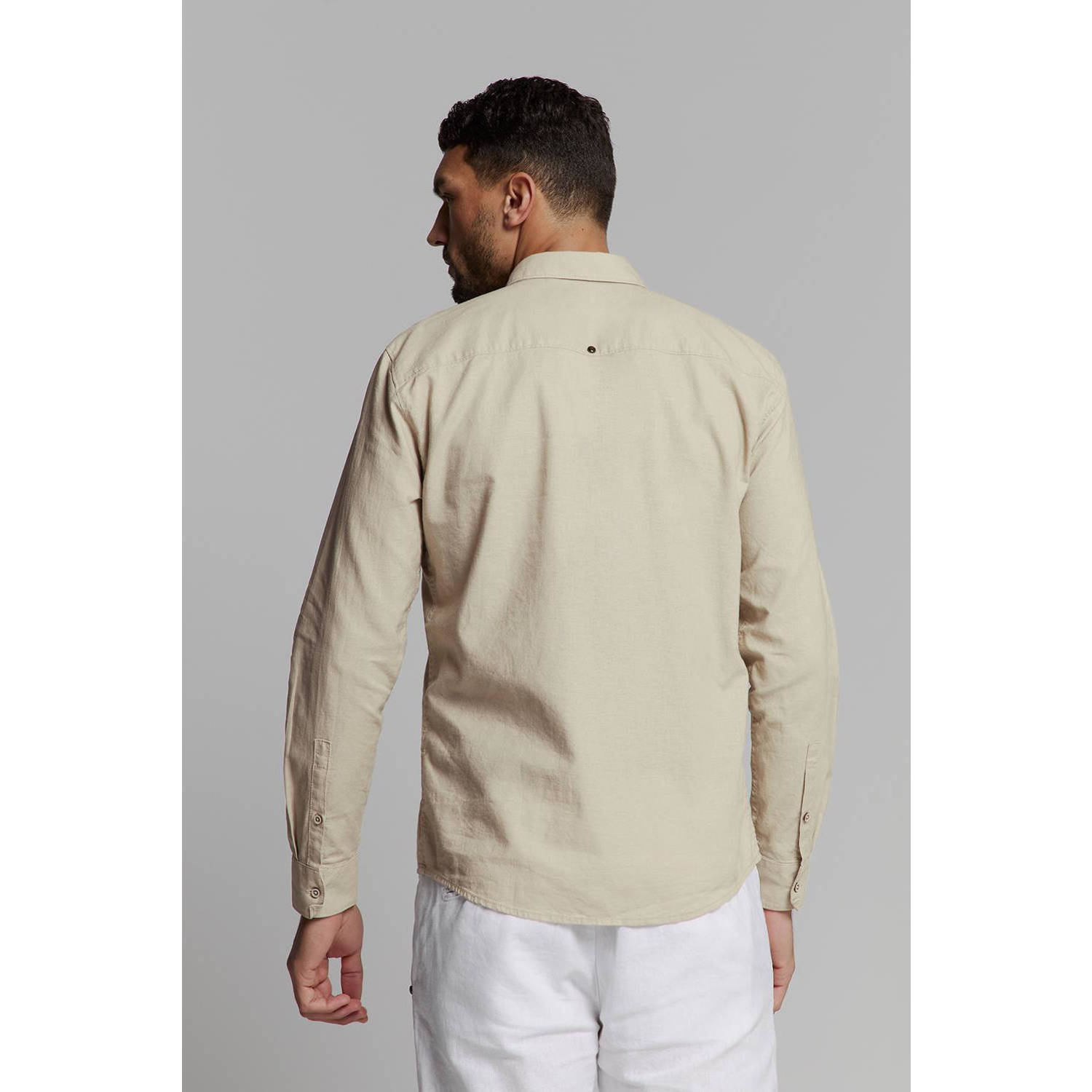 No Excess linnen casual overhemd ecru