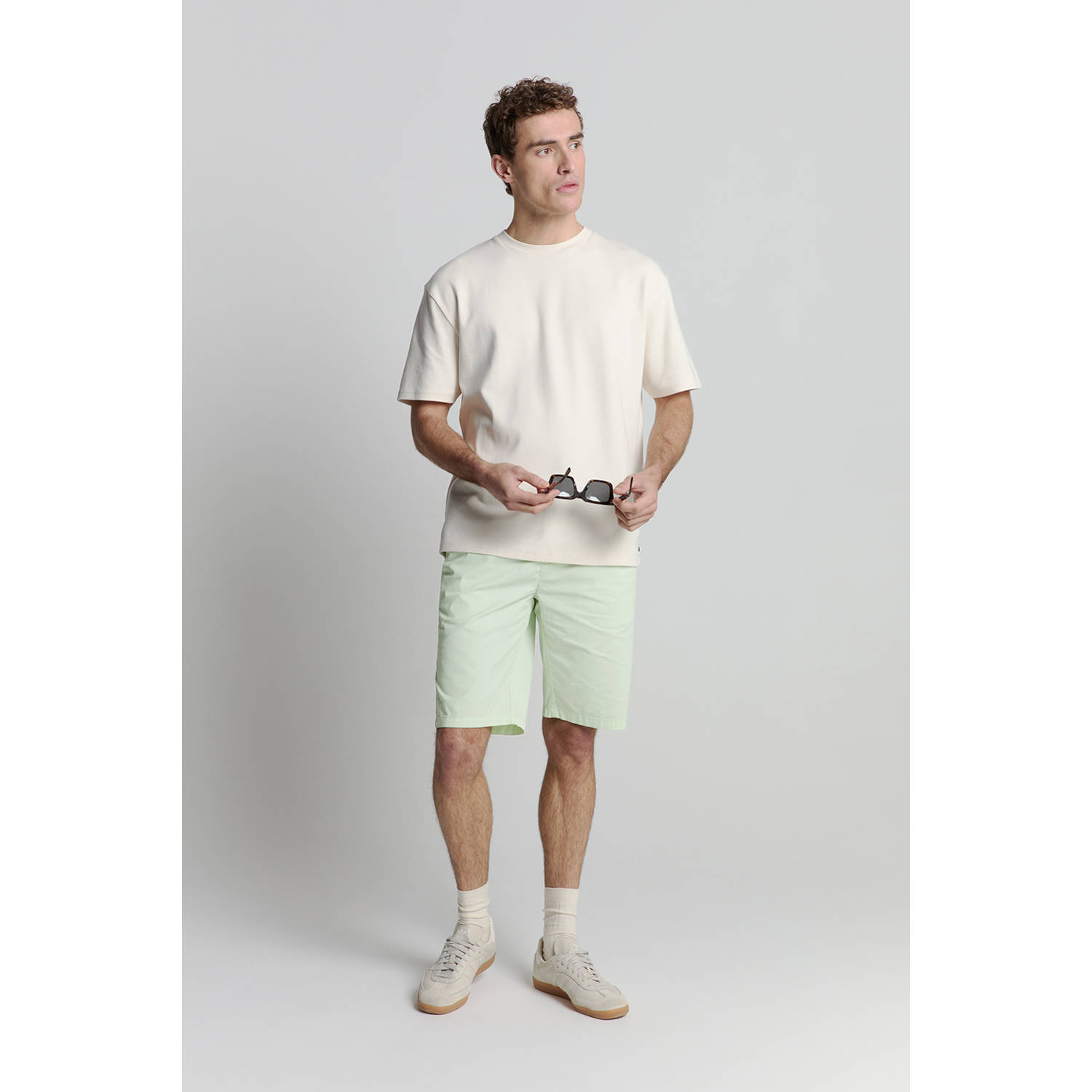 No Excess regular chino short mintgroen