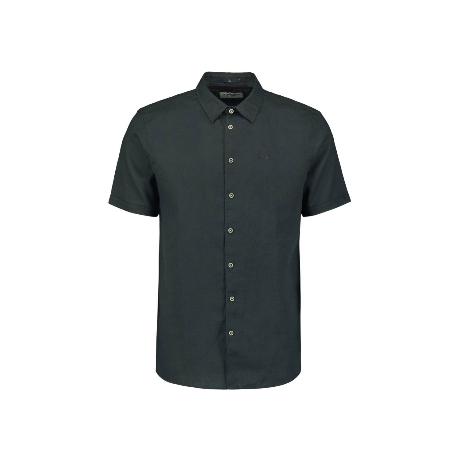 No Excess linnen casual overhemd zwart