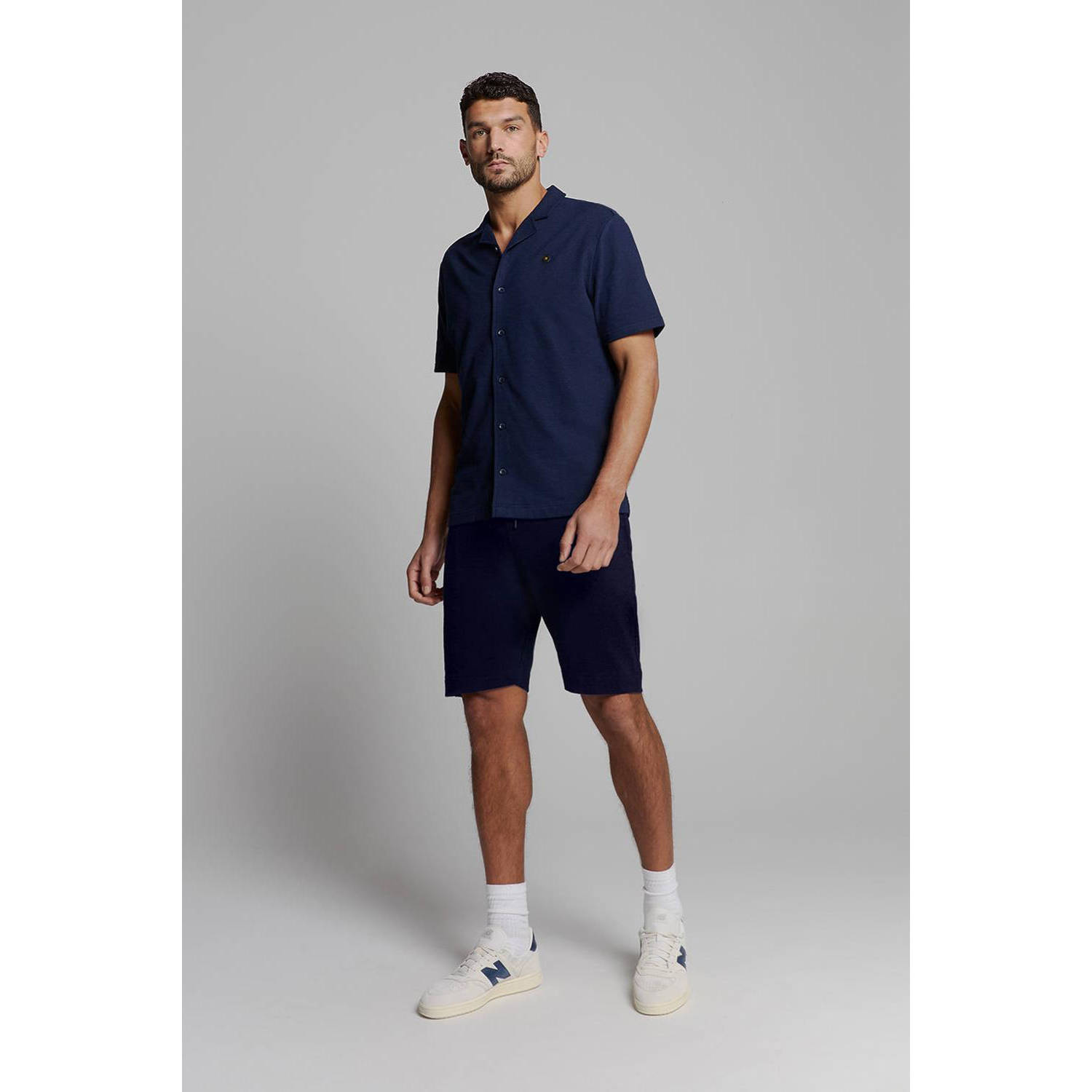 No Excess regular sweatshort donkerblauw