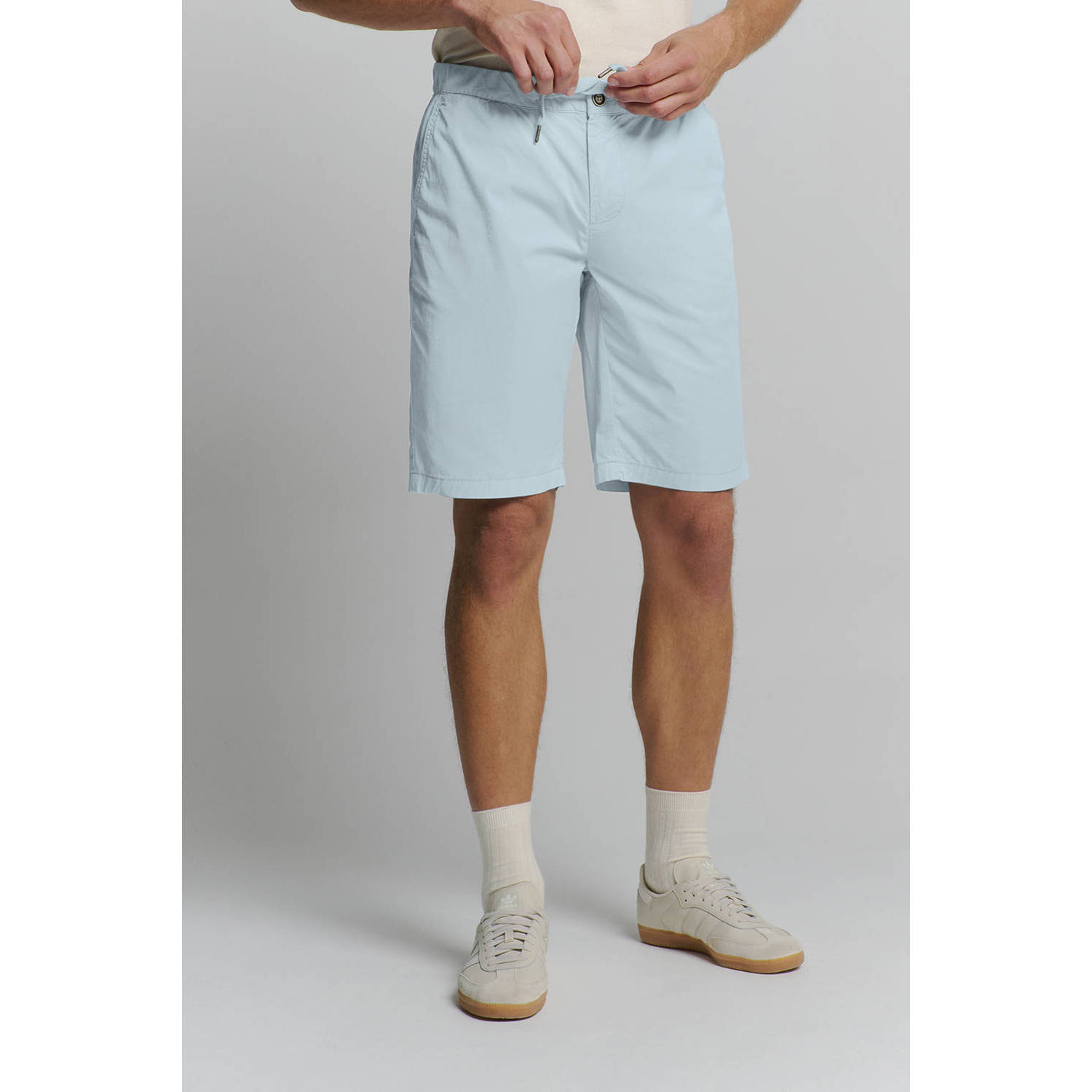 No Excess regular chino short lichtblauw