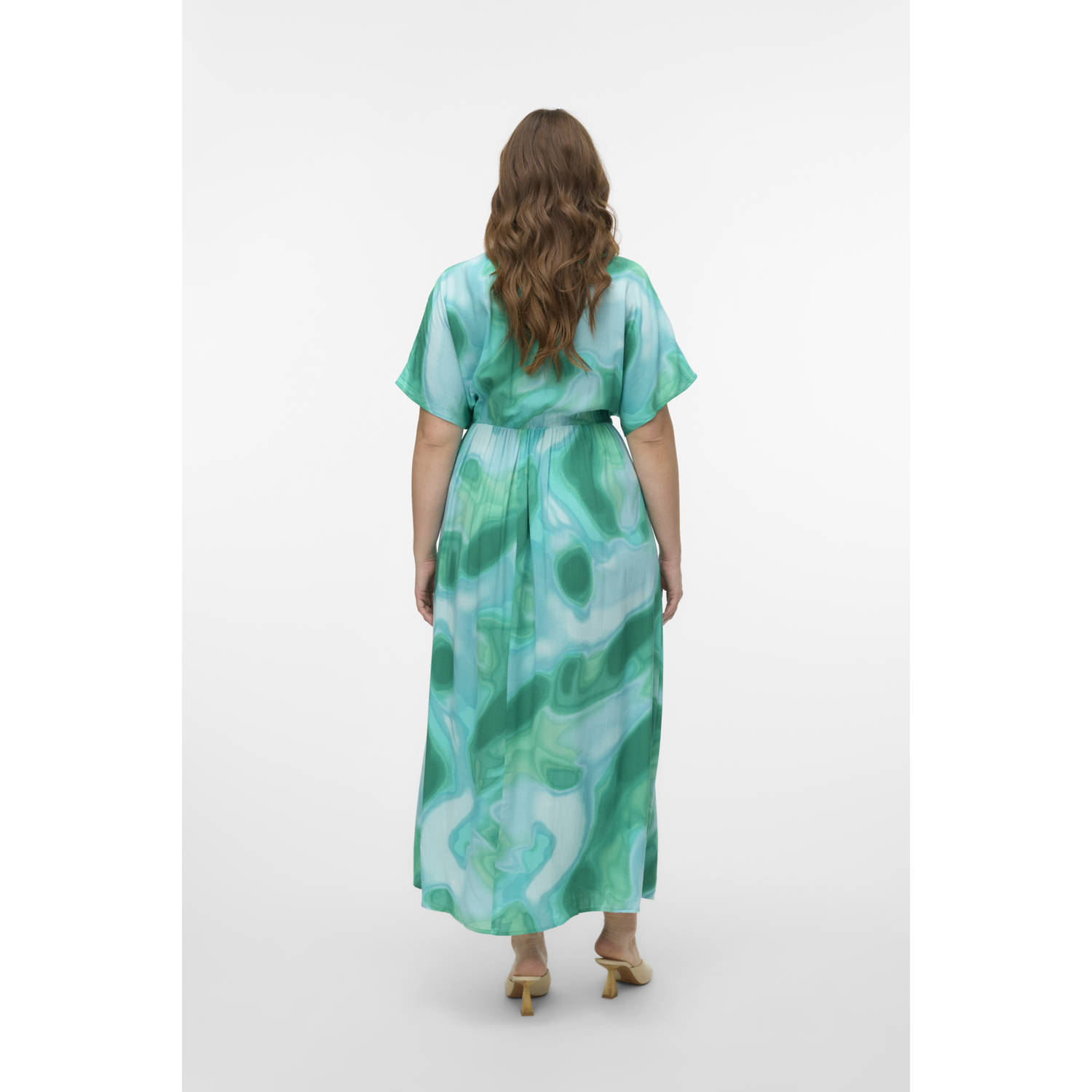 VERO MODA CURVE A-lijn jurk blauw
