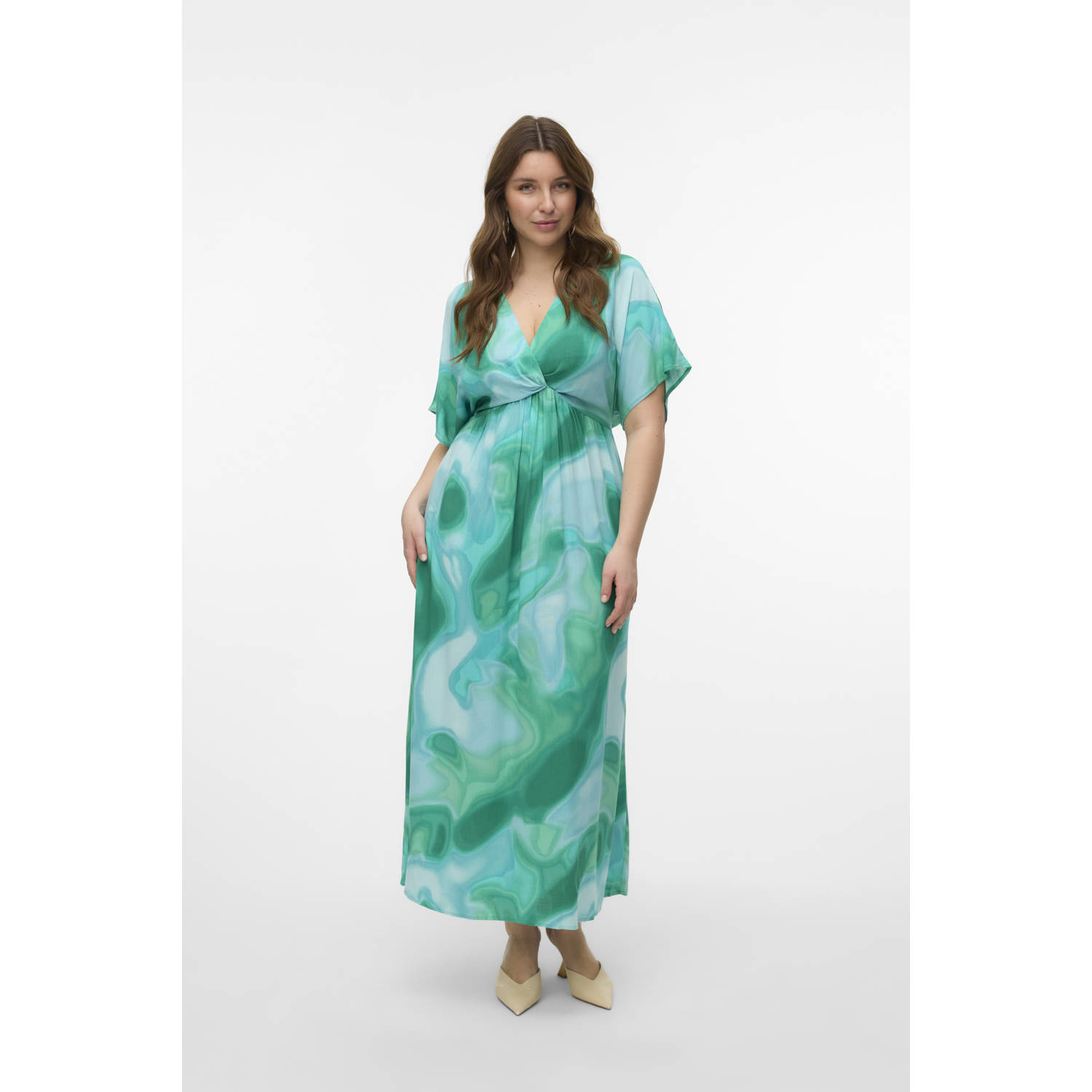 VERO MODA CURVE A-lijn jurk blauw