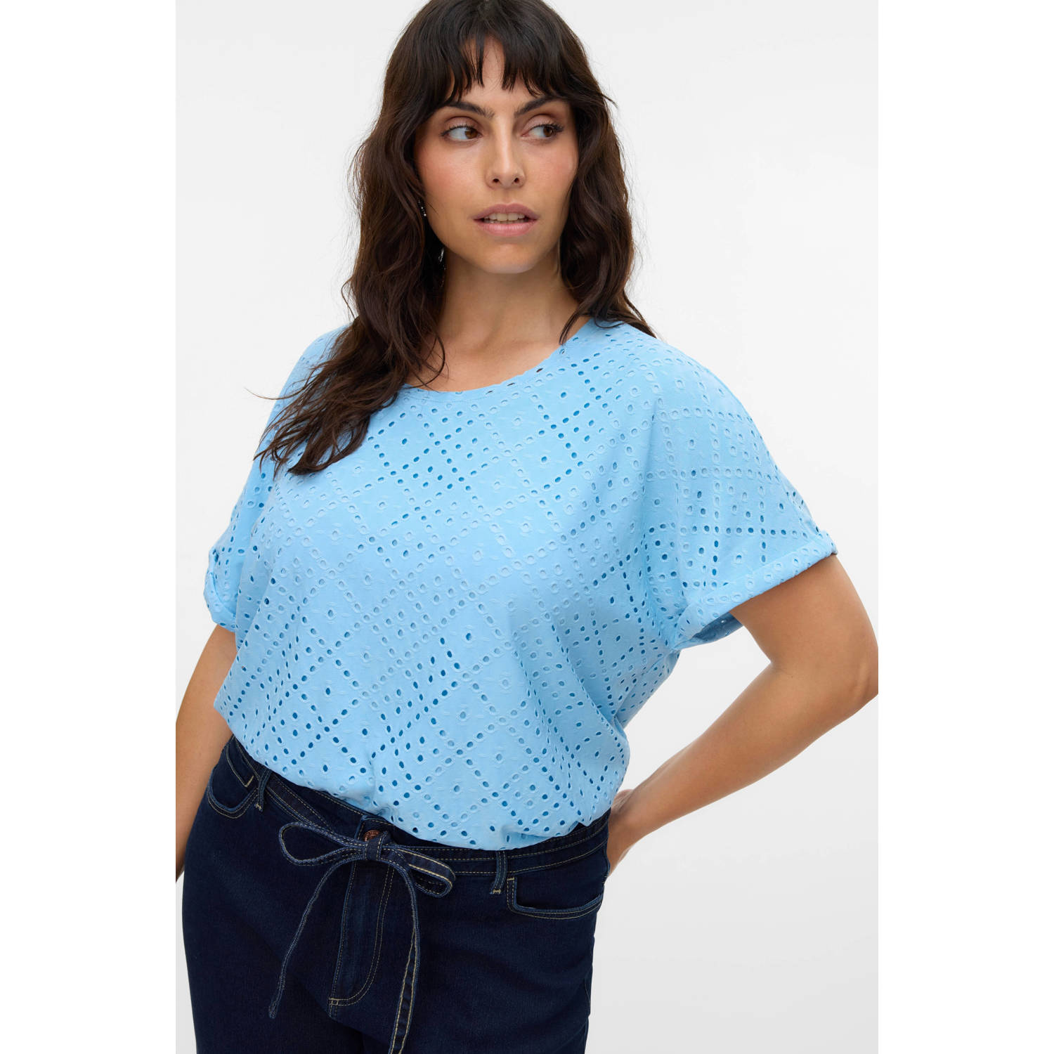 VERO MODA CURVE top blauw