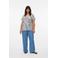 VERO MODA CURVE wide leg regular waist broek medium blue denim
