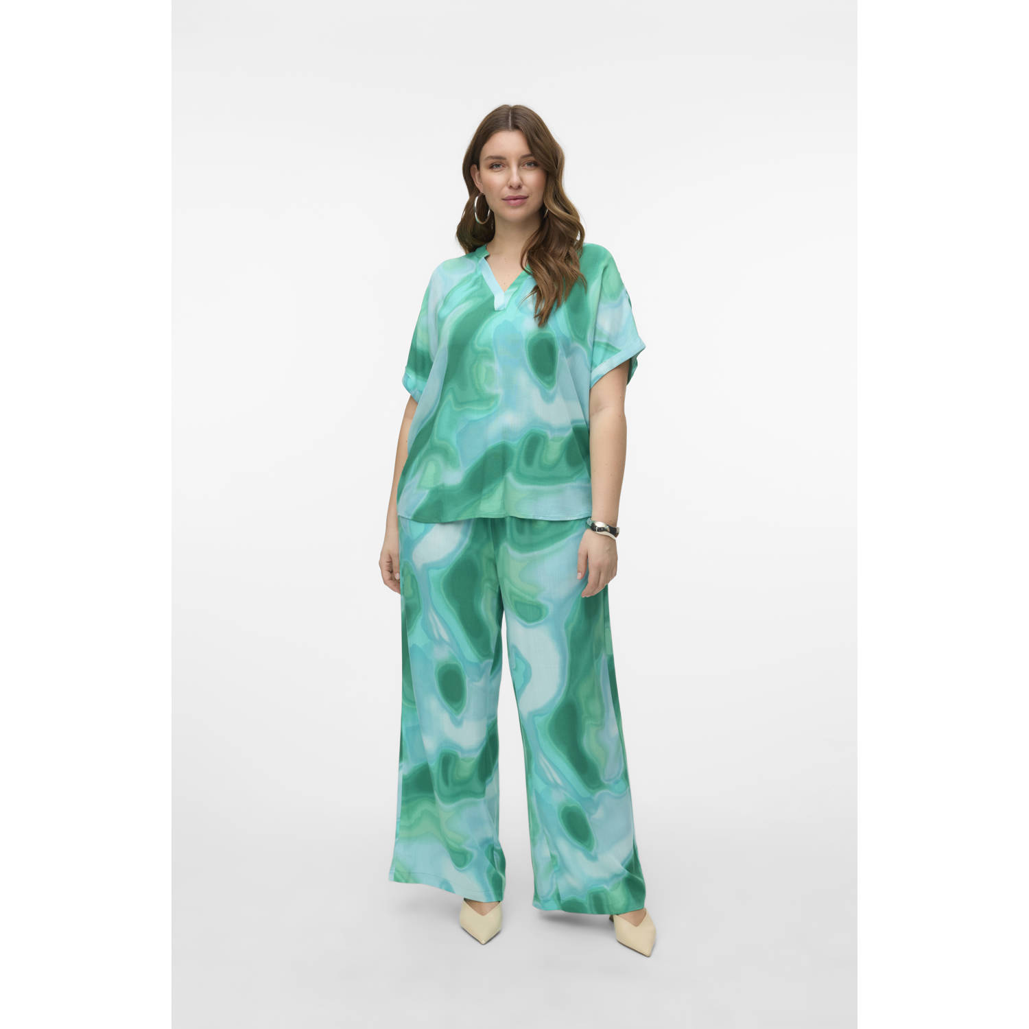 VERO MODA CURVE top blauw