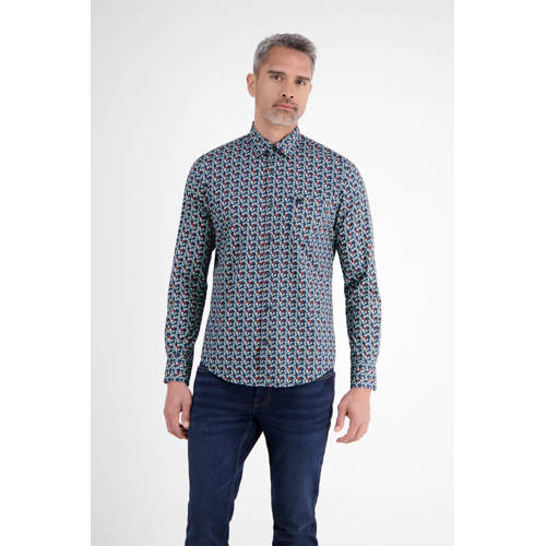 LERROS regular casual overhemd donkerblauw afbeelding