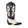 Sacha leren cowboylaarzen zwart/wit
