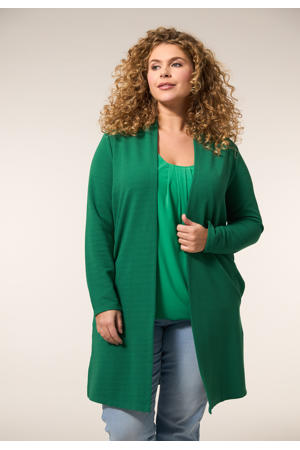 vest groen fijn gebreid