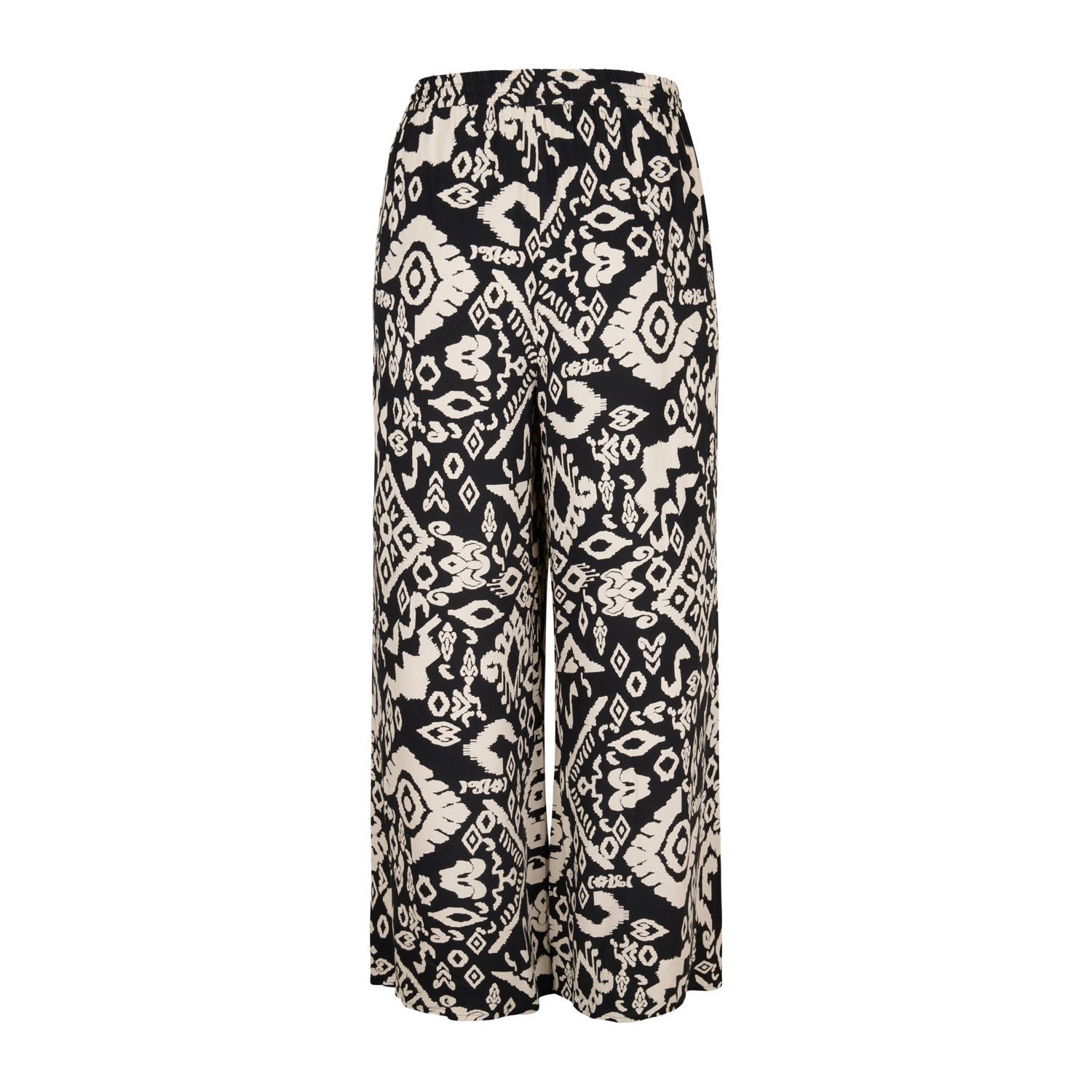 Miss Etam Plus wide leg high waist broek zwart