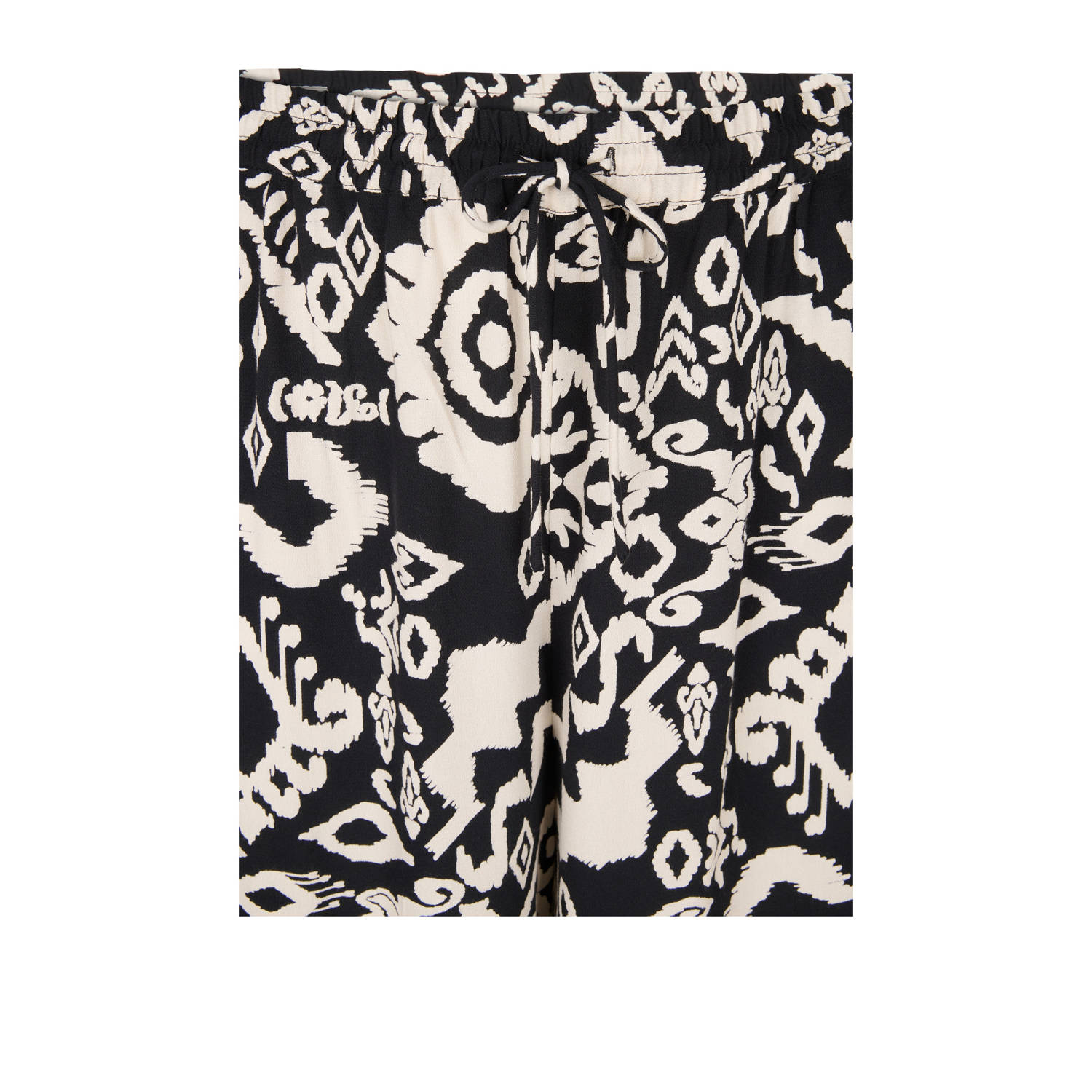 Miss Etam Plus wide leg high waist broek zwart