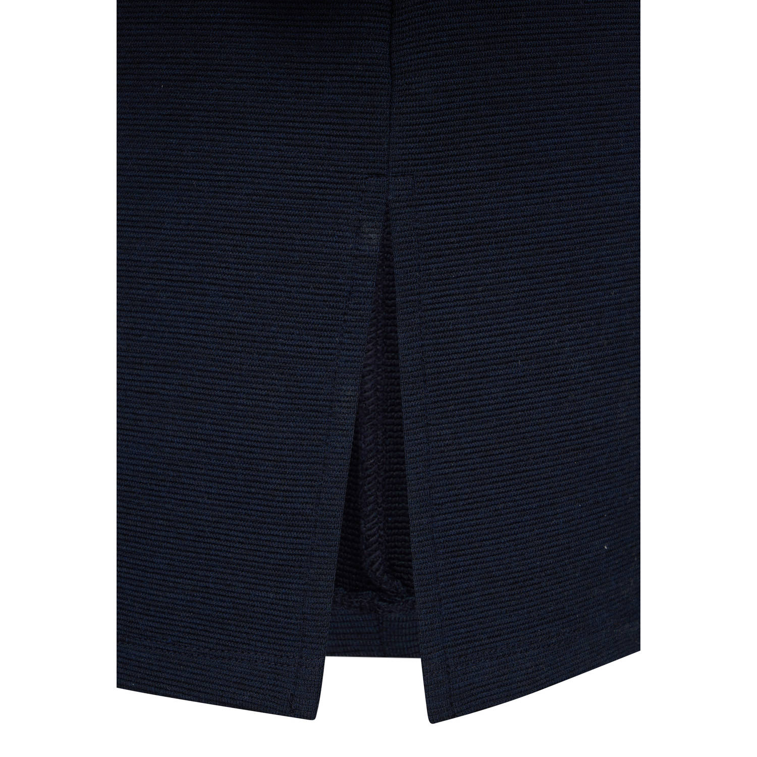 Miss Etam Plus vest donkerblauw fijn gebreid