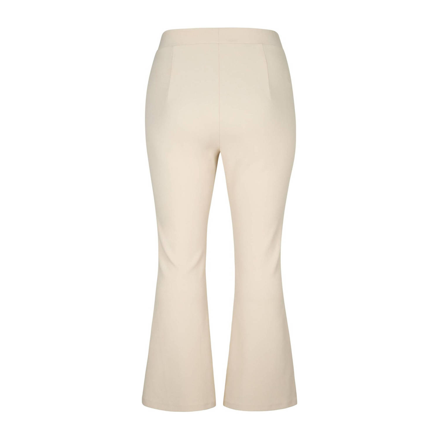 Miss Etam Plus flared high waist broek zand