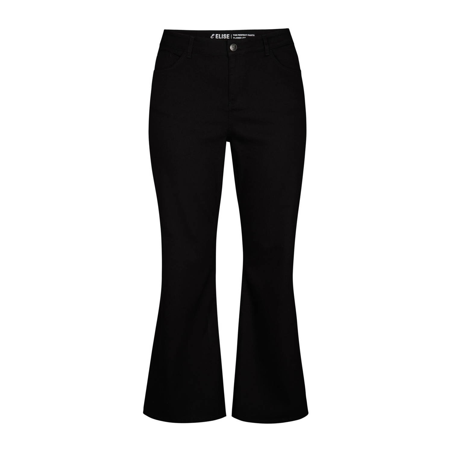Miss Etam Plus flared high waist broek zwart