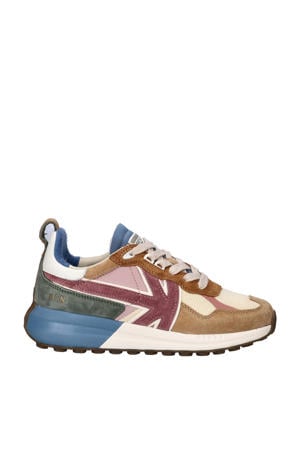 Detroit Multi chunky suède sneakers bruin multi