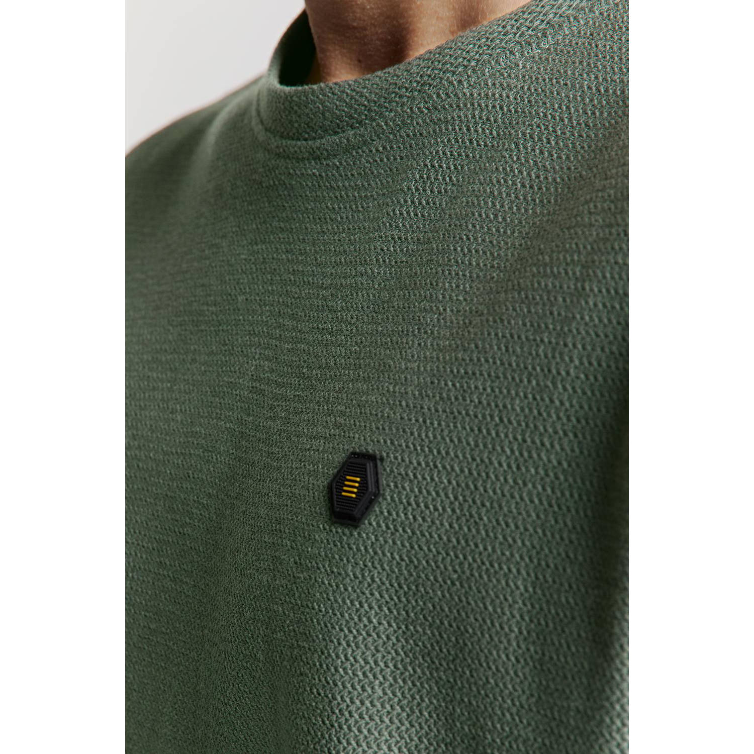 No Excess T-shirt met textuur groen