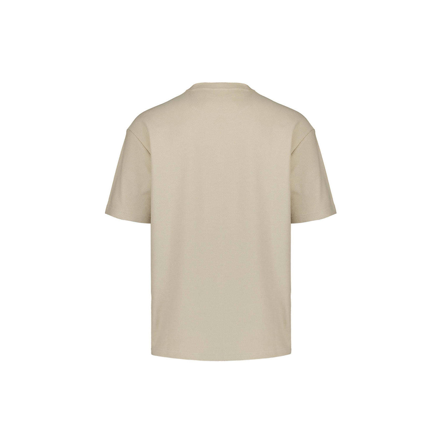 No Excess T-shirt met textuur beige