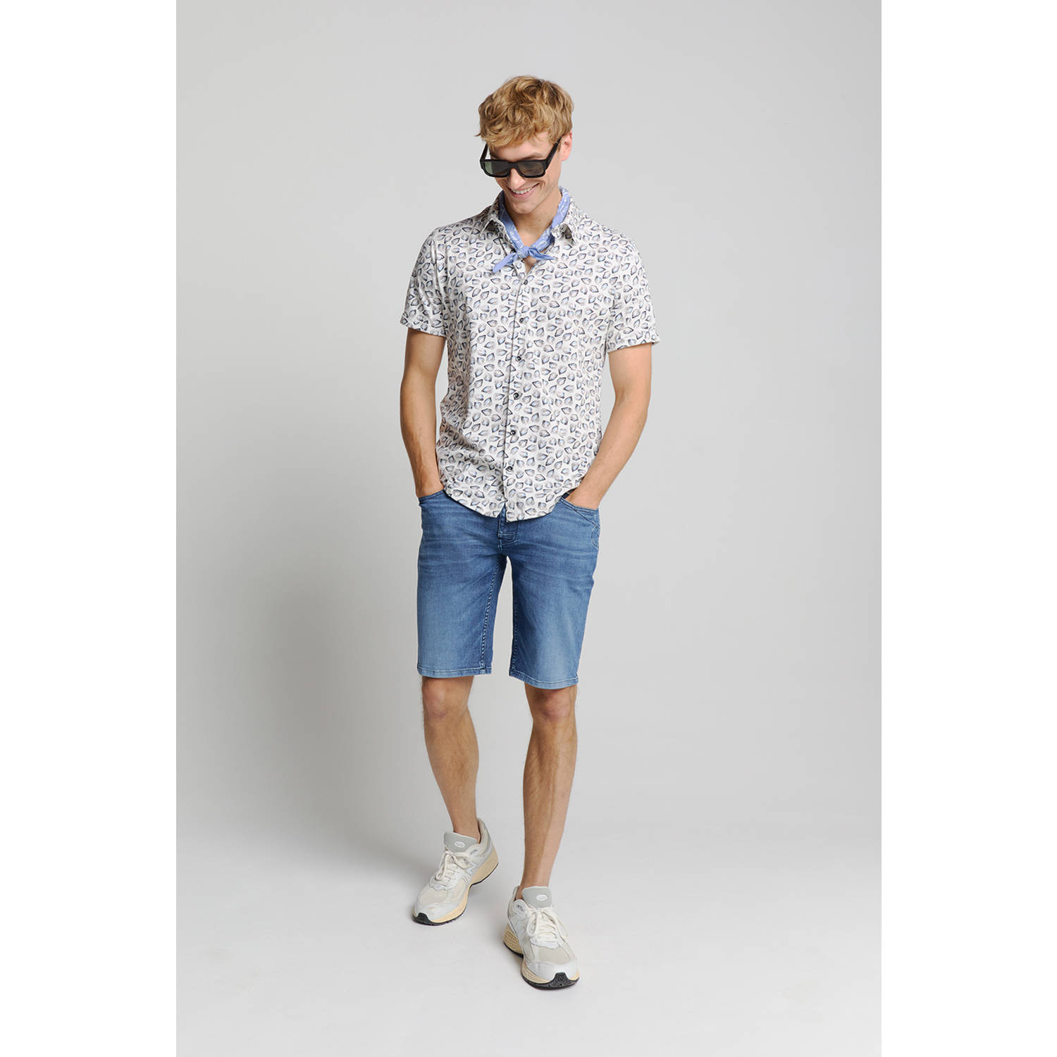 No Excess casual overhemd wit