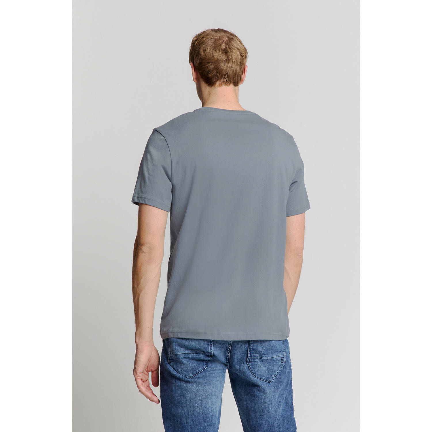No Excess T-shirt grijsblauw