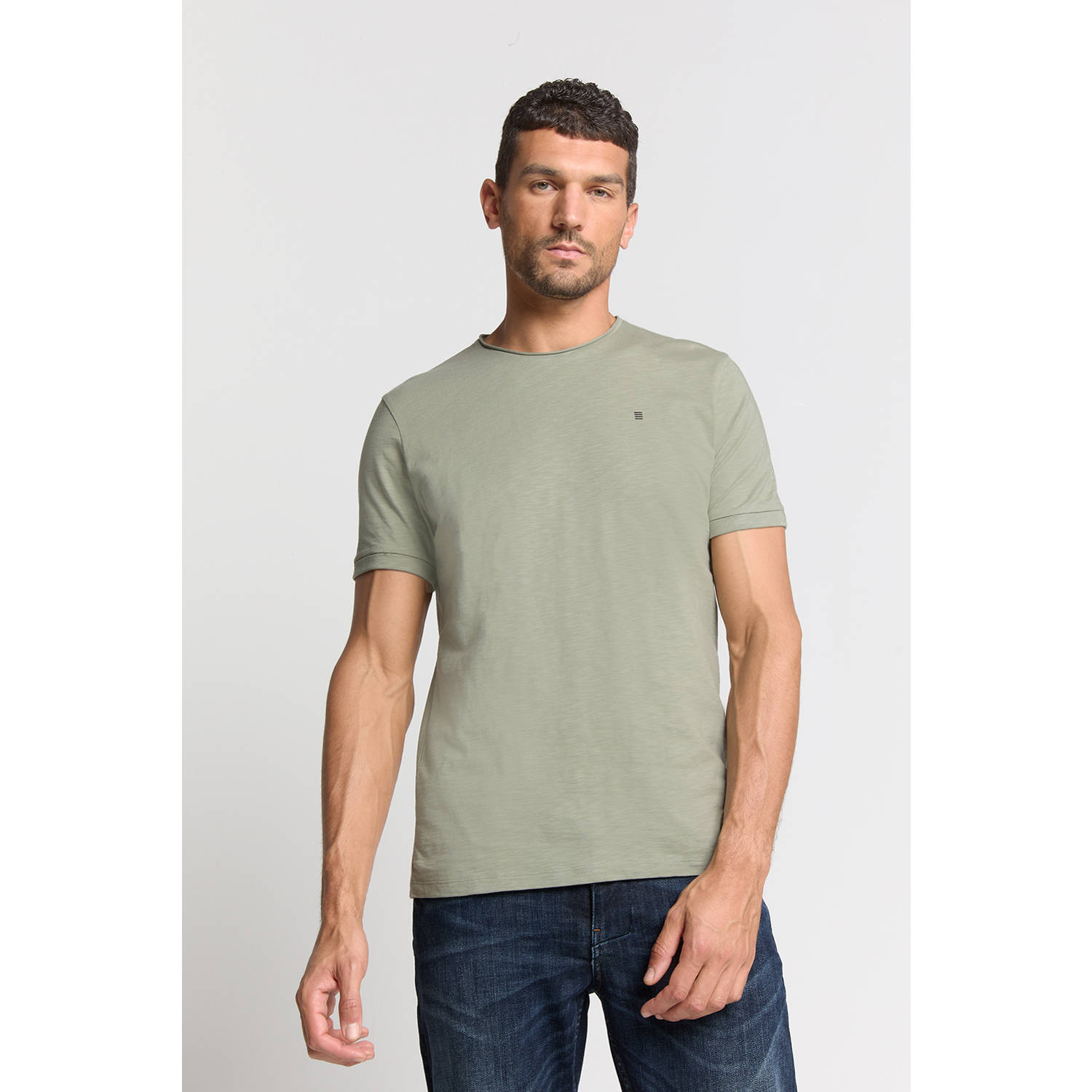 No Excess T-shirt grijsgroen