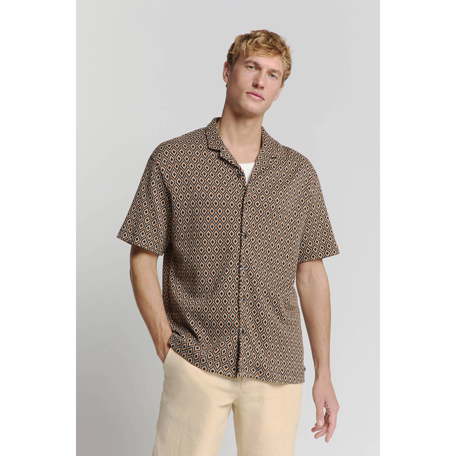 No Excess casual overhemd bruin