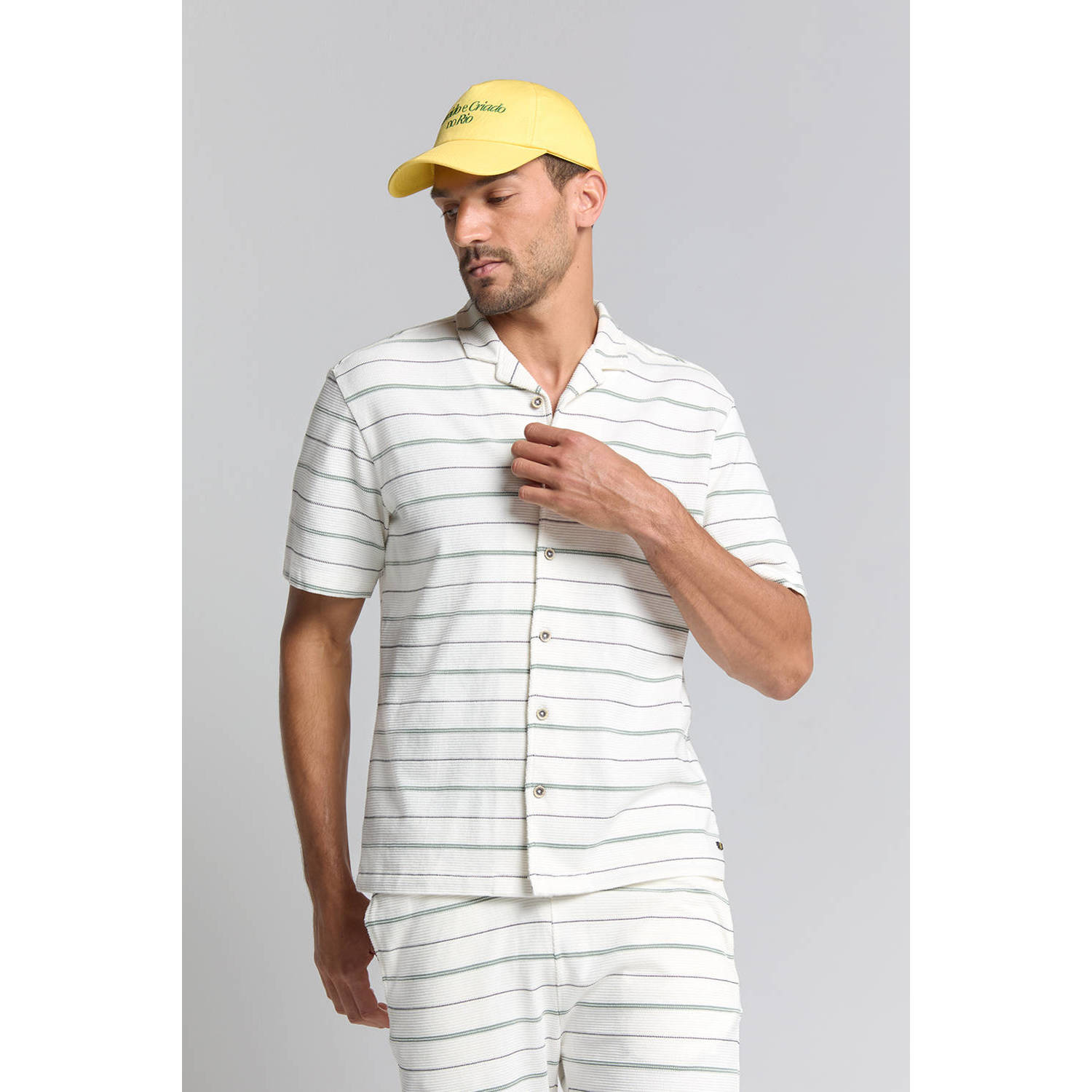 No Excess casual overhemd met textuur ecru