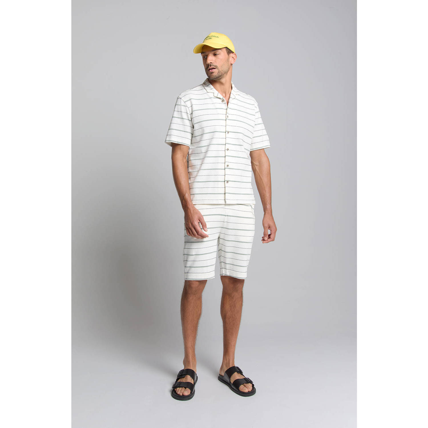 No Excess casual overhemd met textuur ecru