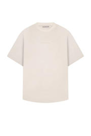 thumbnail: Ecru heren Off The Pitch T-shirt van katoen met backprint, korte mouwen en ronde hals