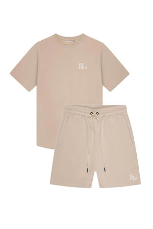 T-shirt en sweatshort beige