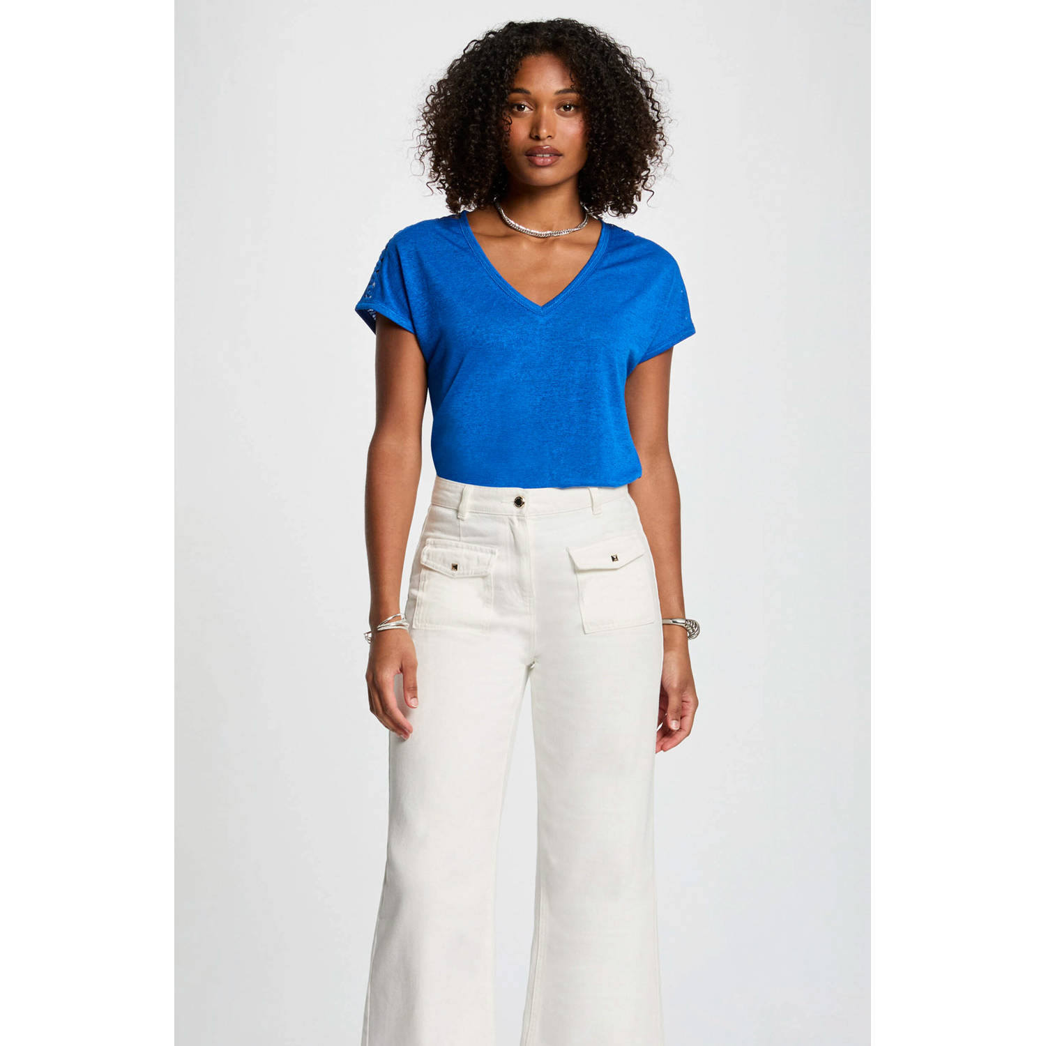 Morgan top blauw